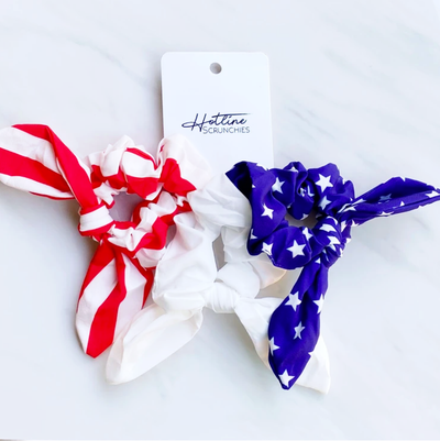Stars & Stripes Hair Tie Scrunchies - Melissa Jean Boutique