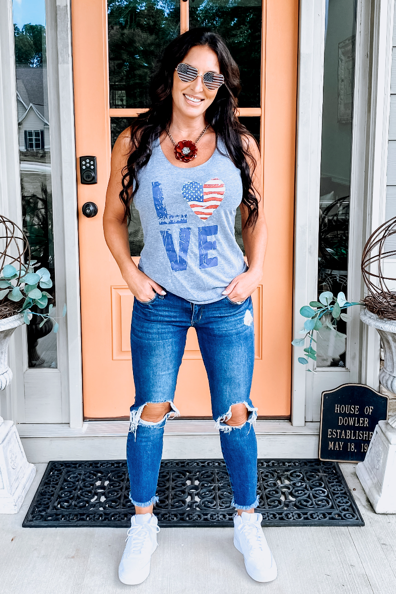 LOVE USA TANK *Exclusive design by Melissa Jean – MELISSA JEAN