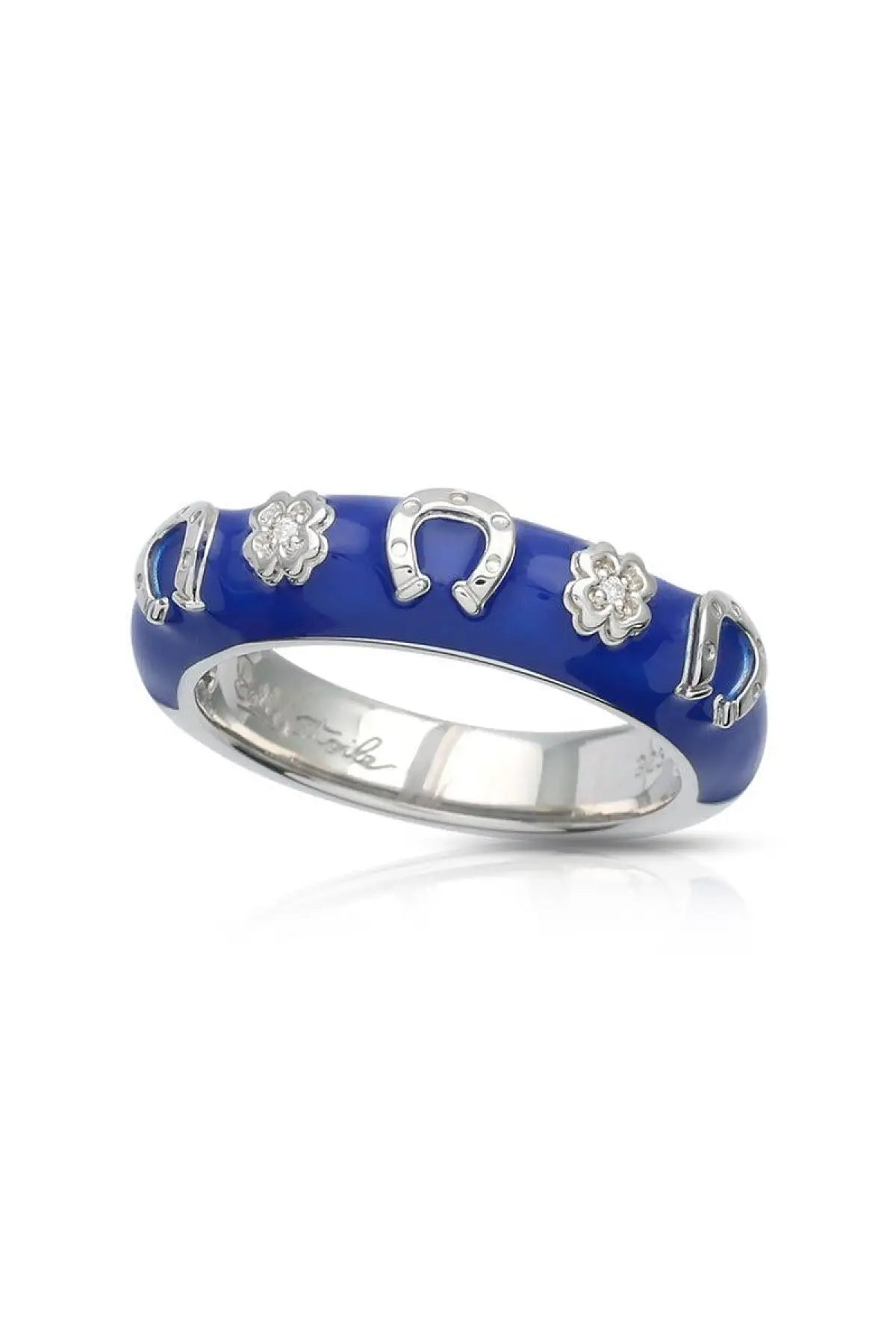 Lucky Horseshoe Ring - Blue / Size 6 - Ring
