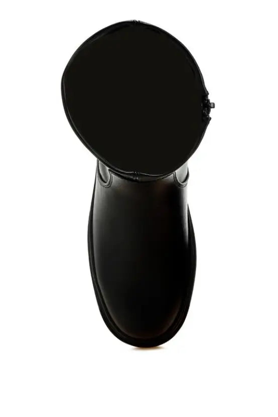 Chunky Faux Leather Calf Boots *More Colors - Shoes