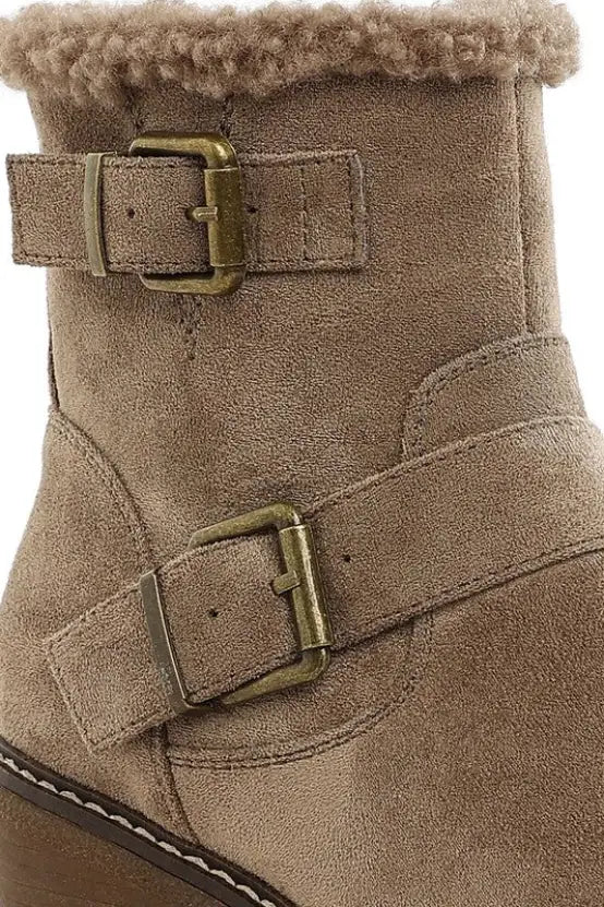 Dakota Faux Fur Harness Boots *Also in Black - Shoes