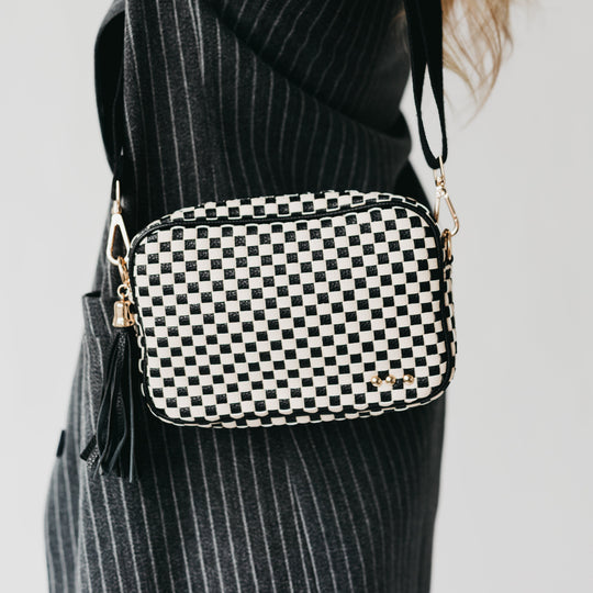 Woven Willow Camera Crossbody Bag - MELISSA JEAN