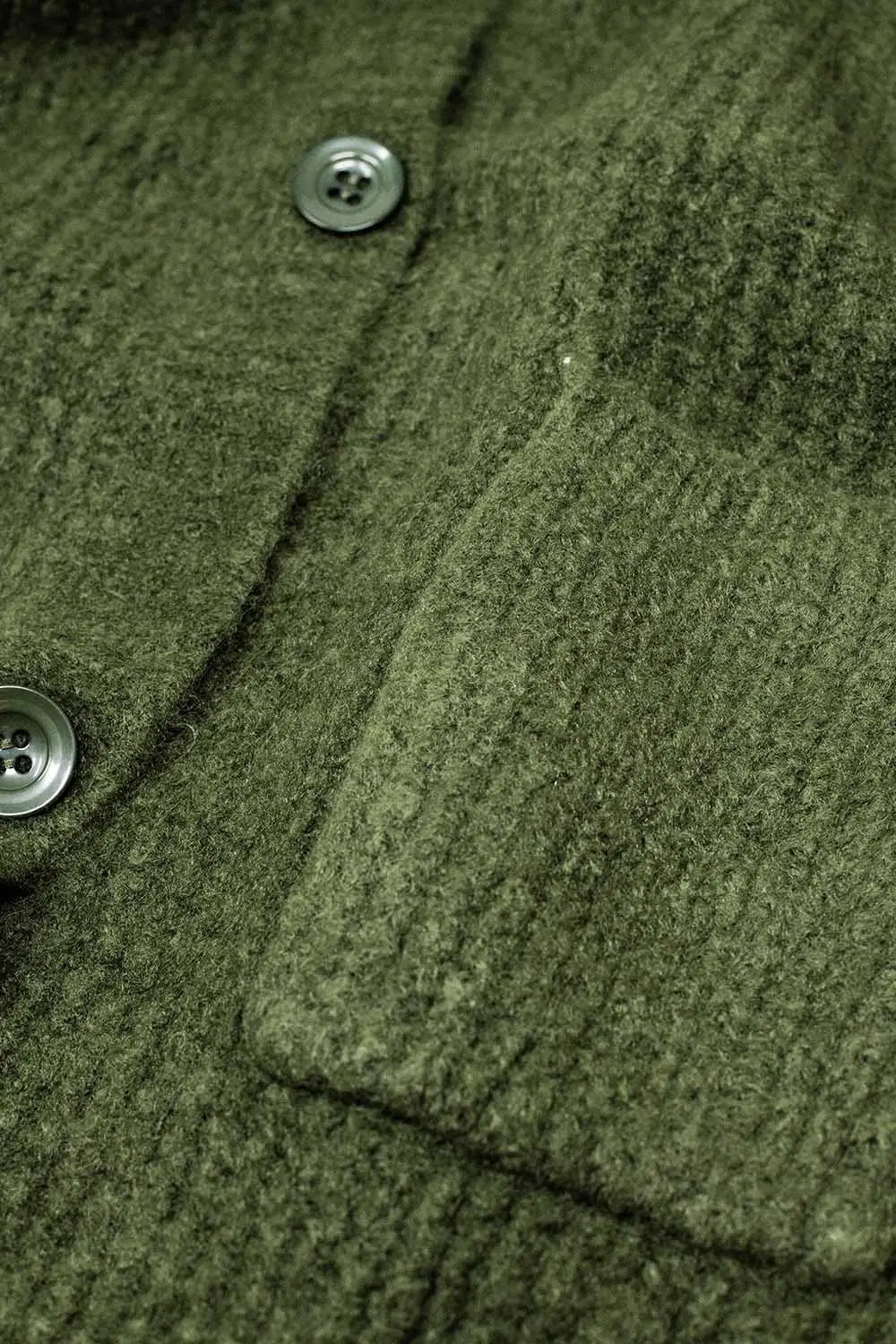 Long Ribbed Cardigan With Pockets and Hood in Khaki - KHAKI / ONE - Cardigans
