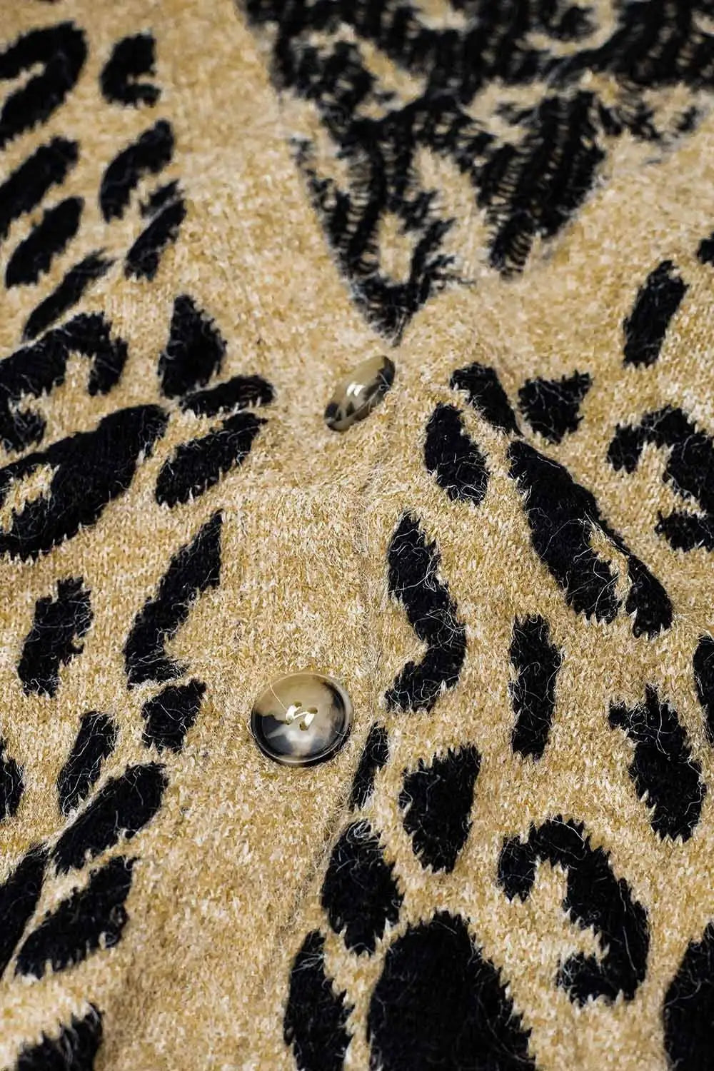 soft knit leopard print cardigan - BROWN / ONE - Cardigans