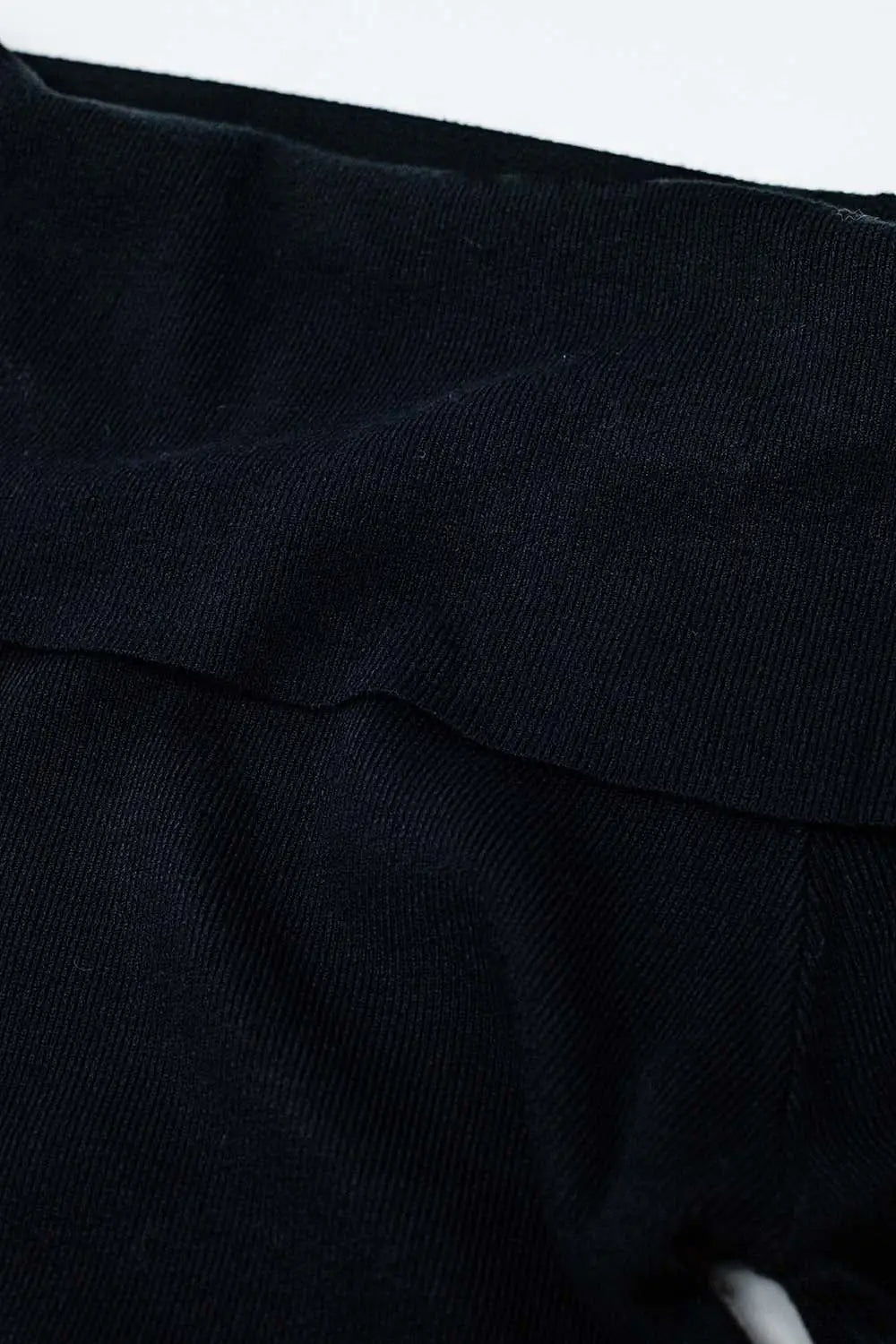 Maxi Knitted wide Bardot Dress in black - BLACK / ONE - Dresses