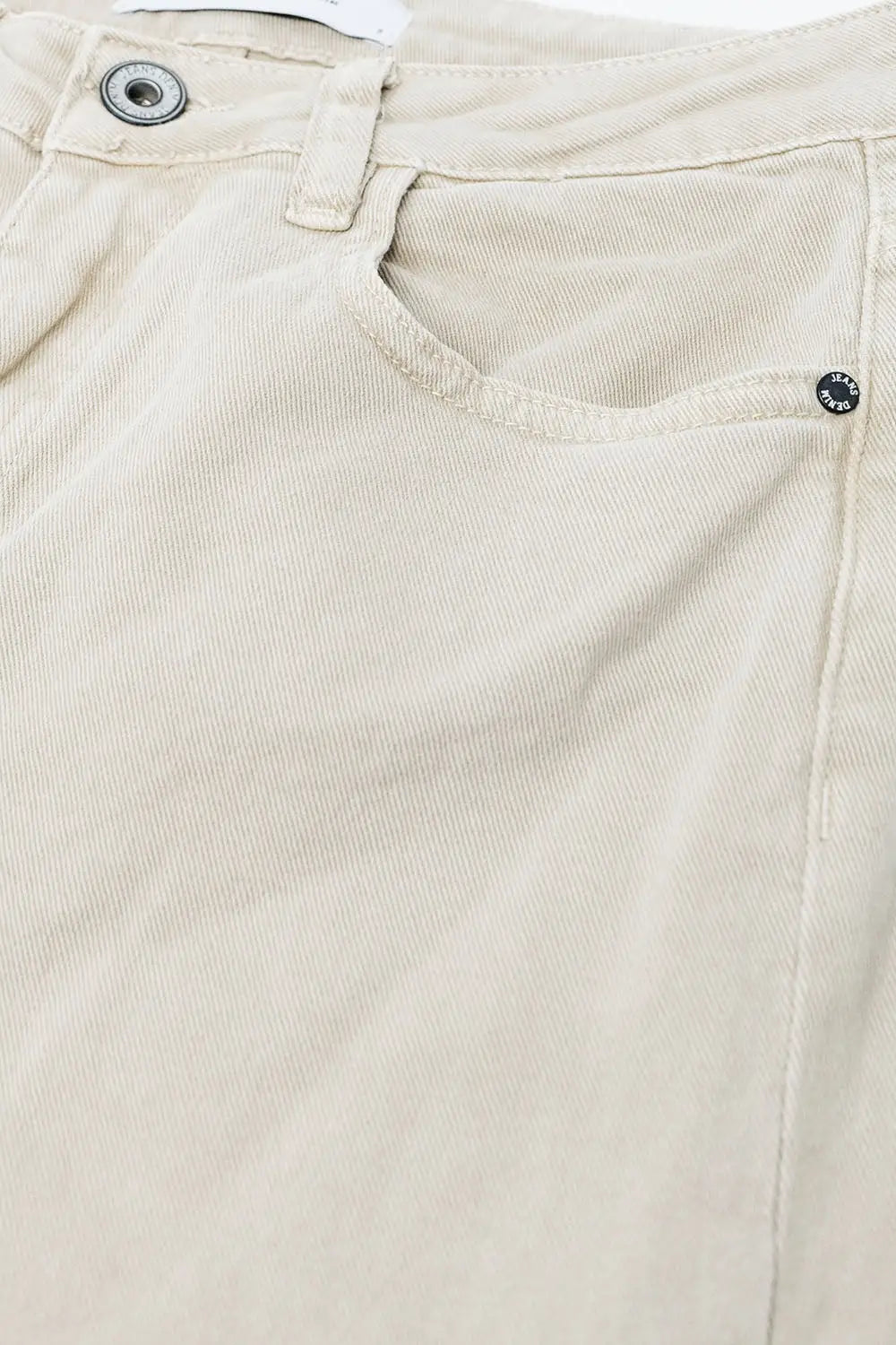 Straight leg Pants with cropped hem in dark beige - Colored Jeans
