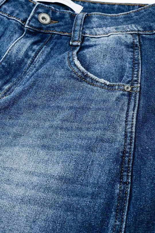 jeans with two side seams and balloon effect