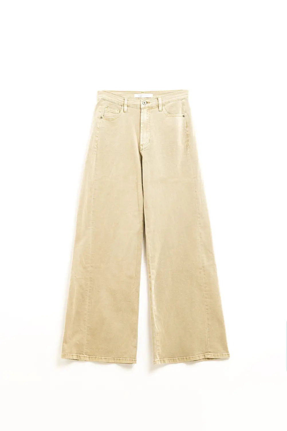 Pants extra wide fit in washed beige - Colored Jeans