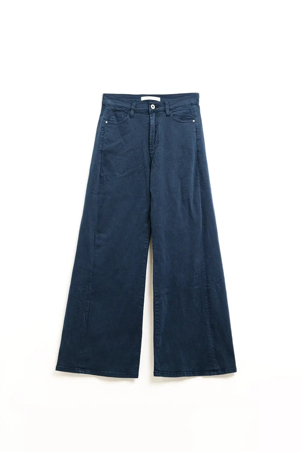 Extra wide leg trousers in navy - Colored Jeans