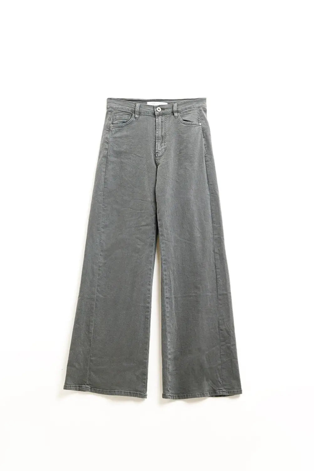Extra wide leg Pants in washed grey - Colored Jeans