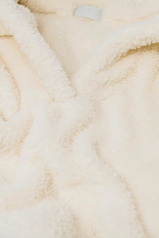 ecru fluffy v-neck sweater - CREAM / ONE - Sweaters