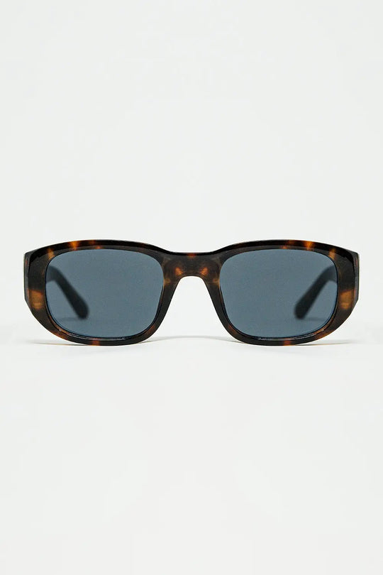 Oval Sunglasses with High Gloss Transparent Frames in brown - BROWN / ONE - Sunglasses