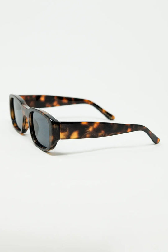 Oval Sunglasses with High Gloss Transparent Frames in brown - BROWN / ONE - Sunglasses