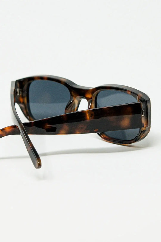 Oval Sunglasses with High Gloss Transparent Frames in brown - BROWN / ONE - Sunglasses