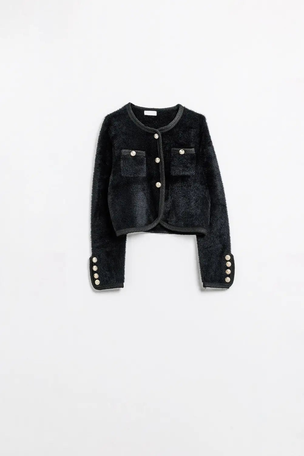 Extra soft fluffy high-quality cardigan in black - BLACK / ONE - Jackets Cardigans