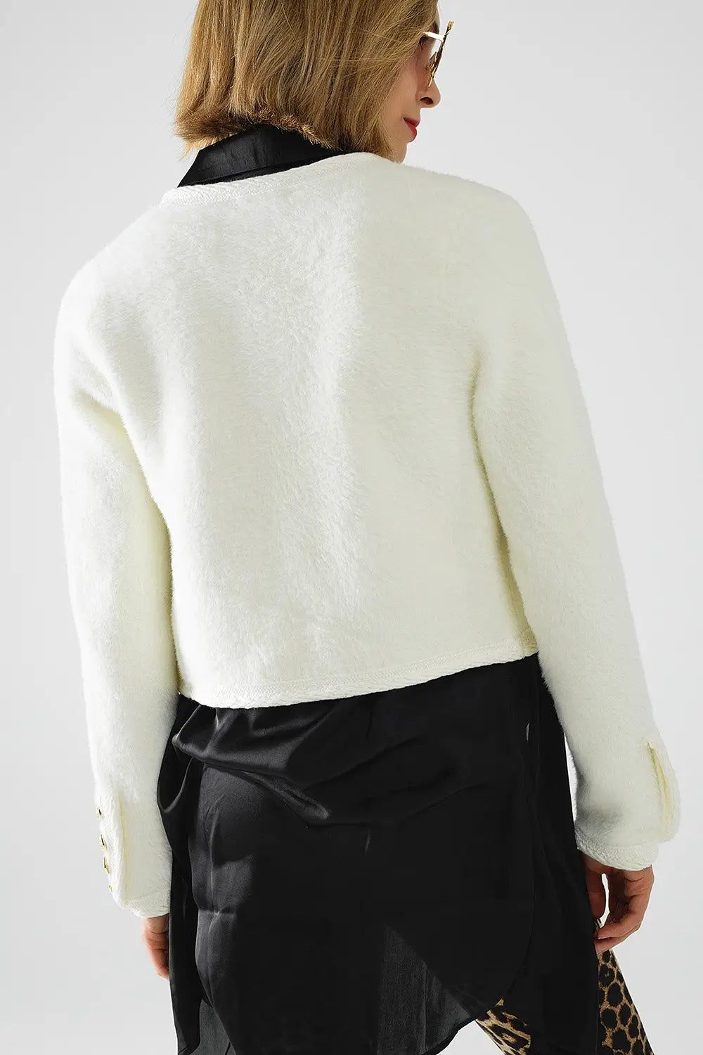 Extra soft fluffy high-quality cardigan in cream - CREAM / ONE - Jackets Cardigans