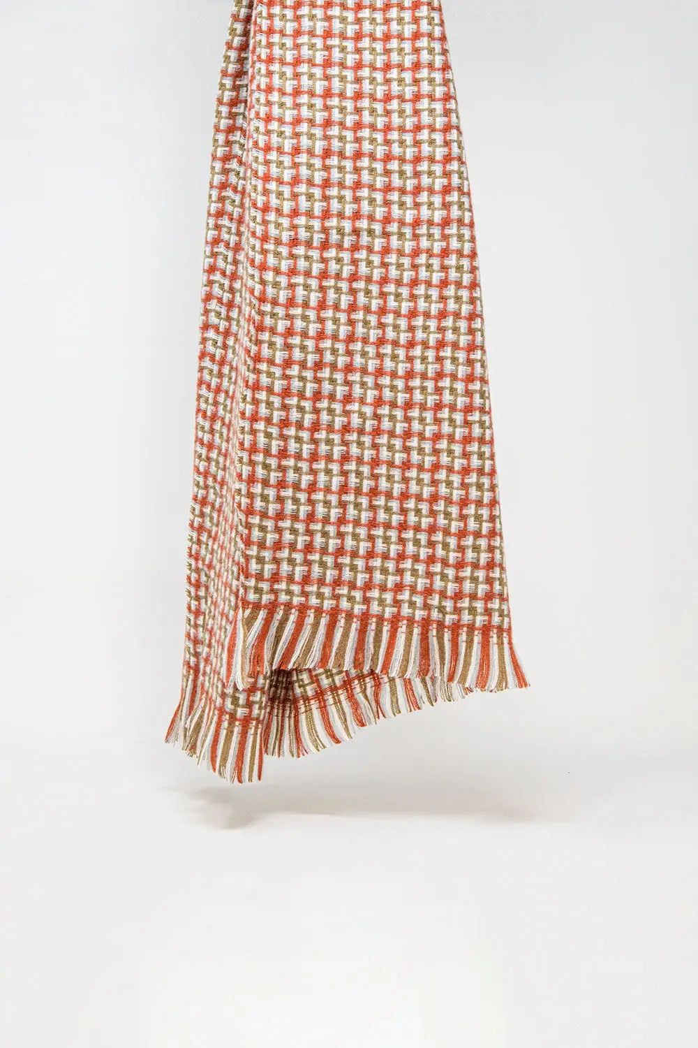 Super soft red scarf with geometric print - RED / ONE - Scarves