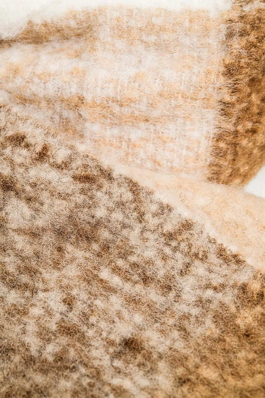 Scarf in beige and brown - BEIGE / ONE - Scarves