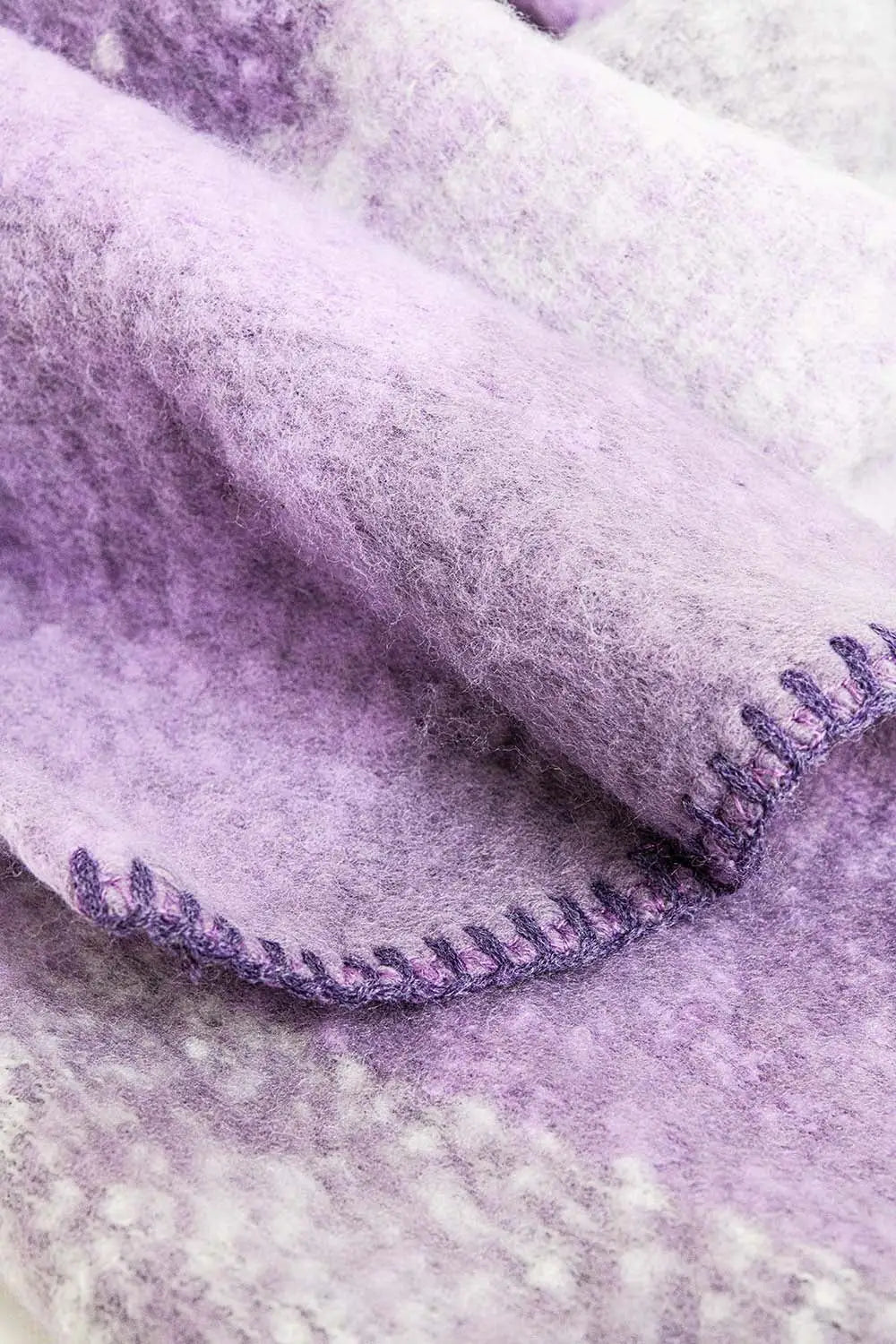 Scarf in beige and purple - PURPLE / ONE - Scarves