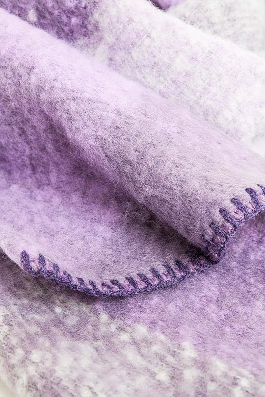 Scarf in beige and purple - PURPLE / ONE - Scarves
