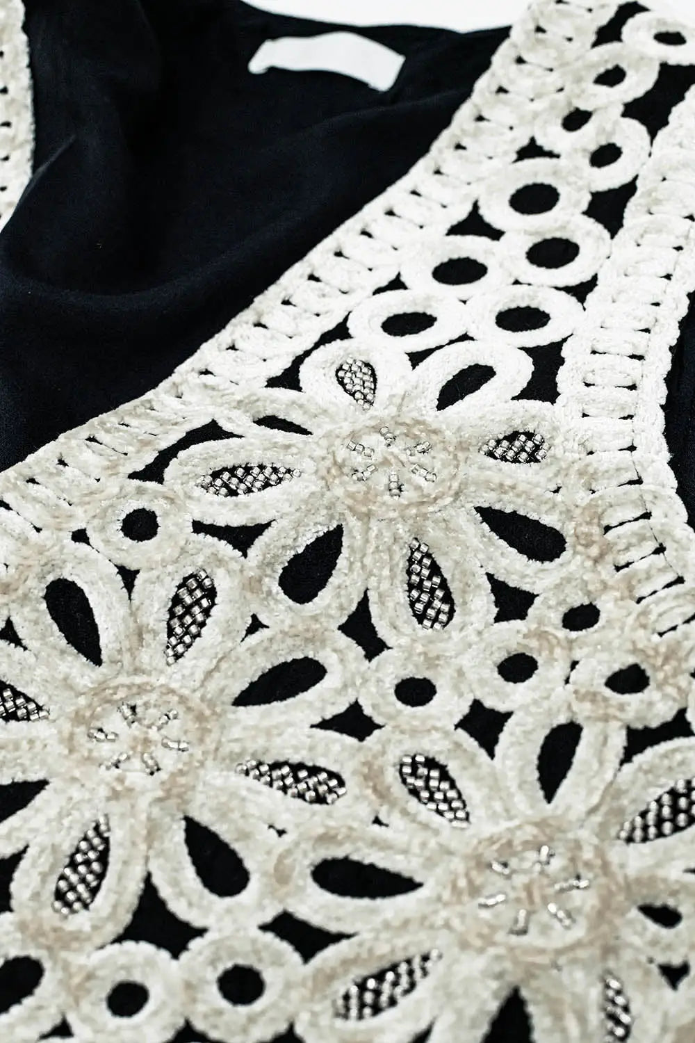 Embroidery Velvet Short Vest in white - Jackets Tops