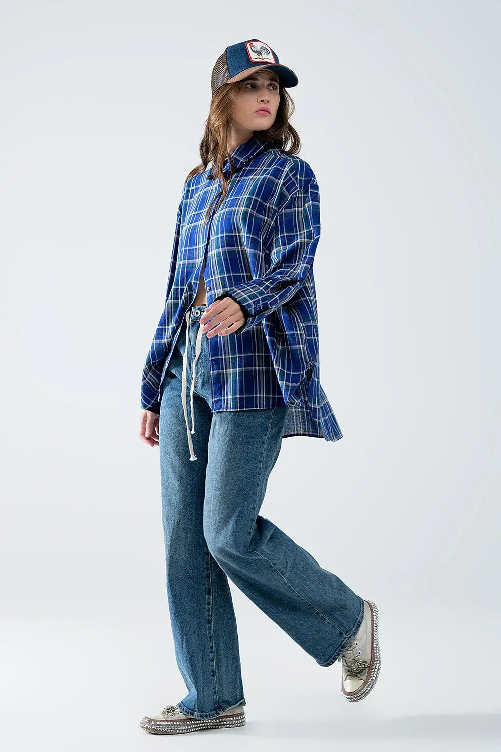 Lumberjack Oversized Shirt in Blue - Shirts