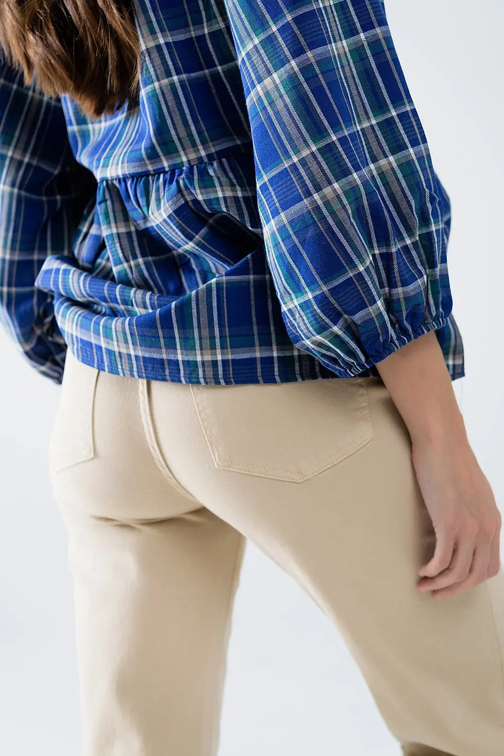 Straight leg Pants with cropped hem in dark beige - Colored Jeans