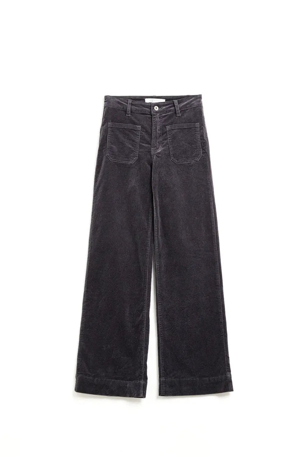 Straight Leg Corduroy Jeans in dark grey with pockets - Pants