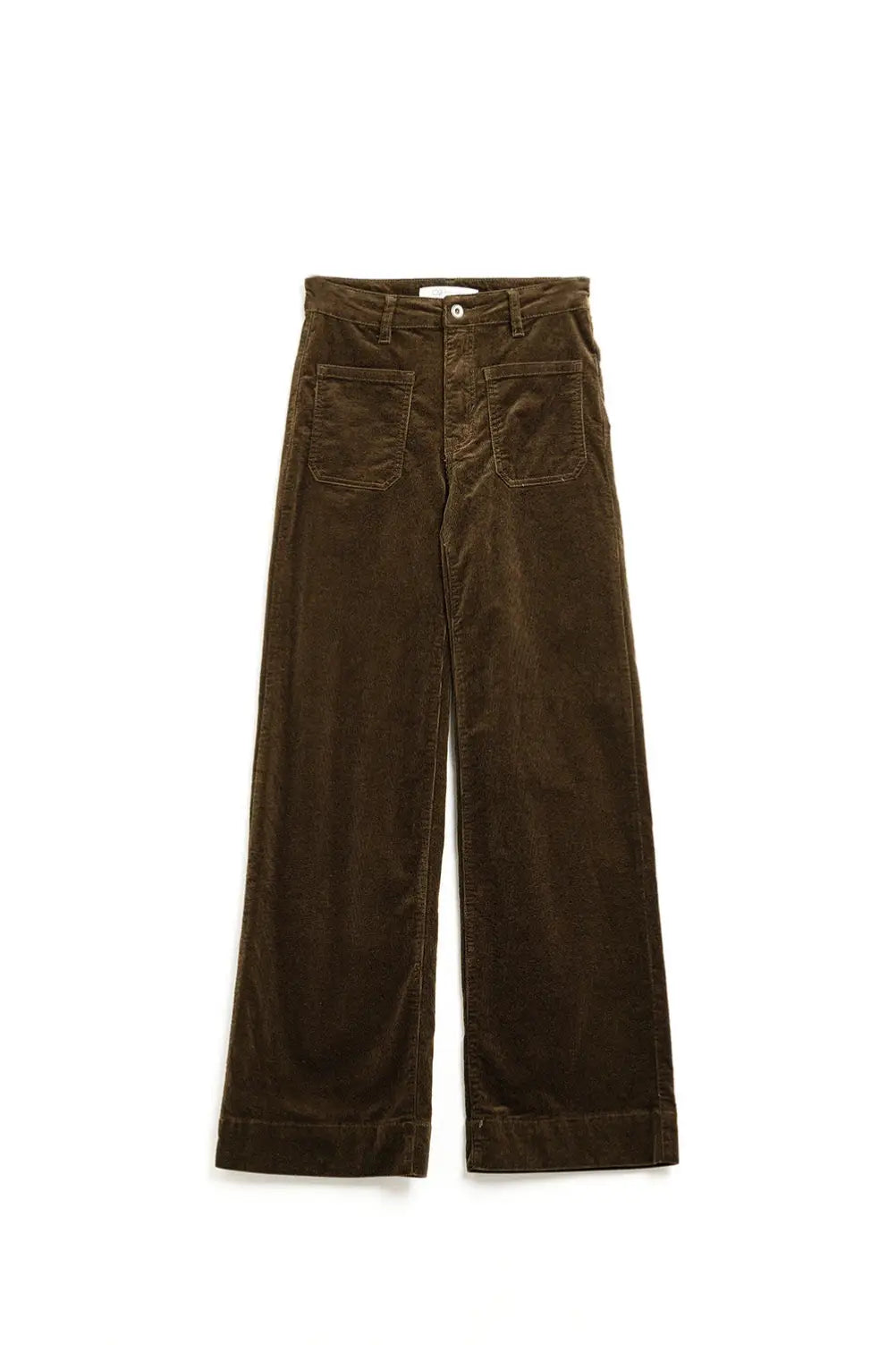 Straight Leg Corduroy Jeans in brown with pockets - Colored Jeans