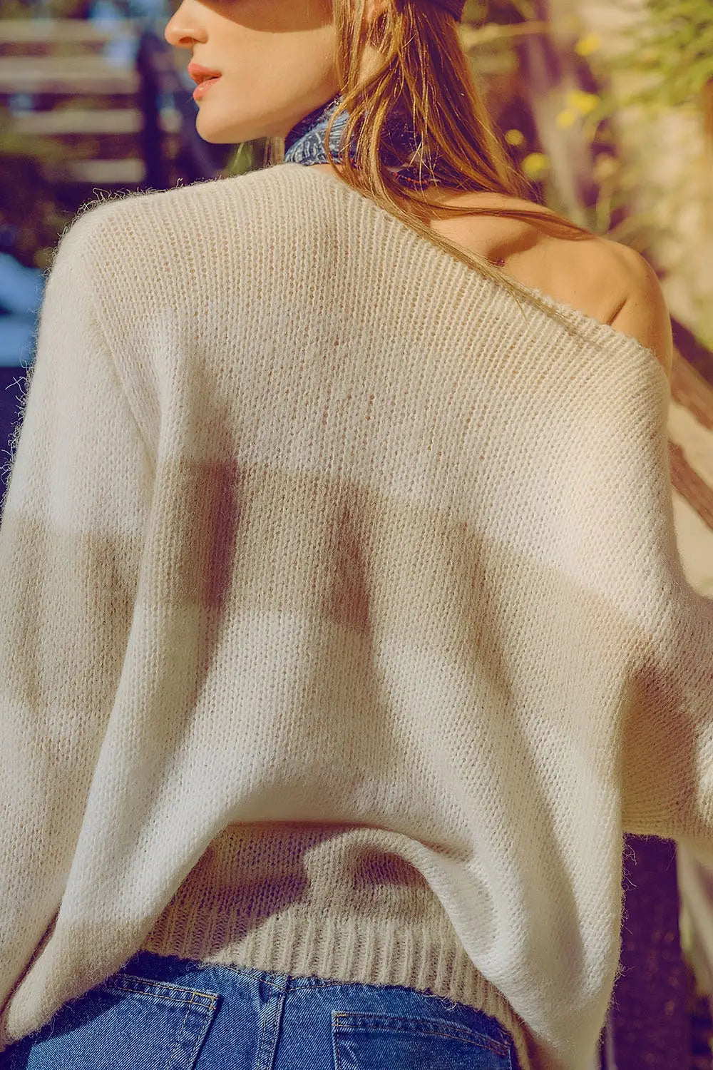 Striped boat sweater in beige - BEIGE / ONE - Sweaters