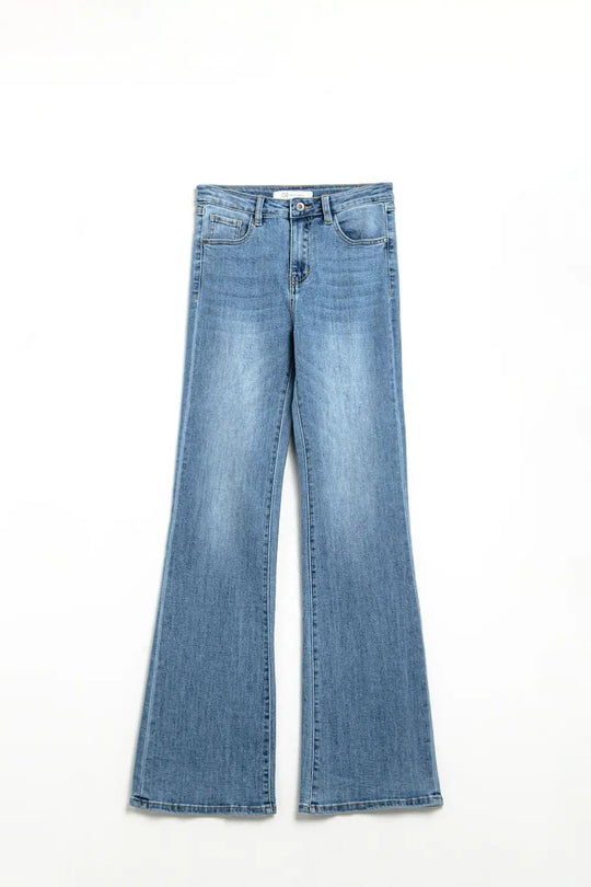Bootcut flared high waisted jeans