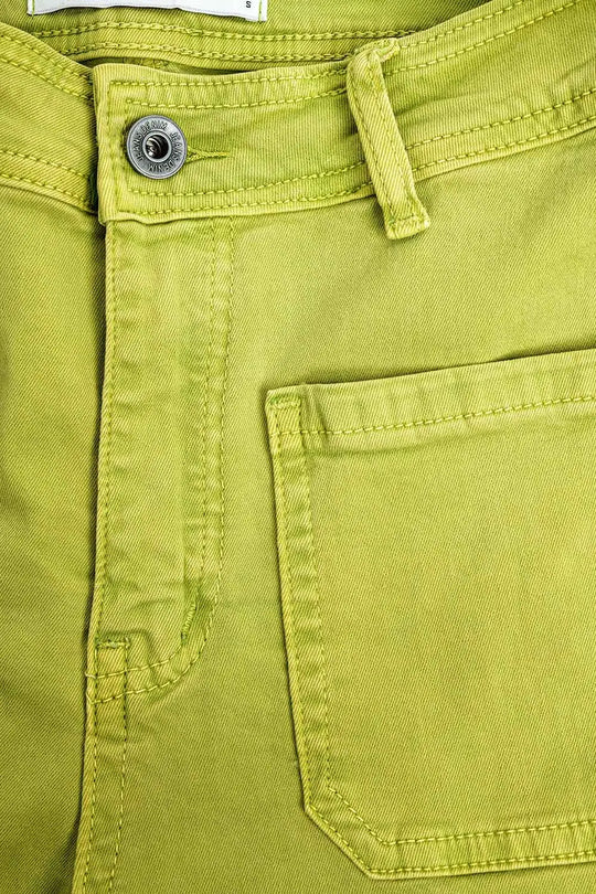 Lime Green Straight Leg Jeans With Front Pockets - Colored Jeans