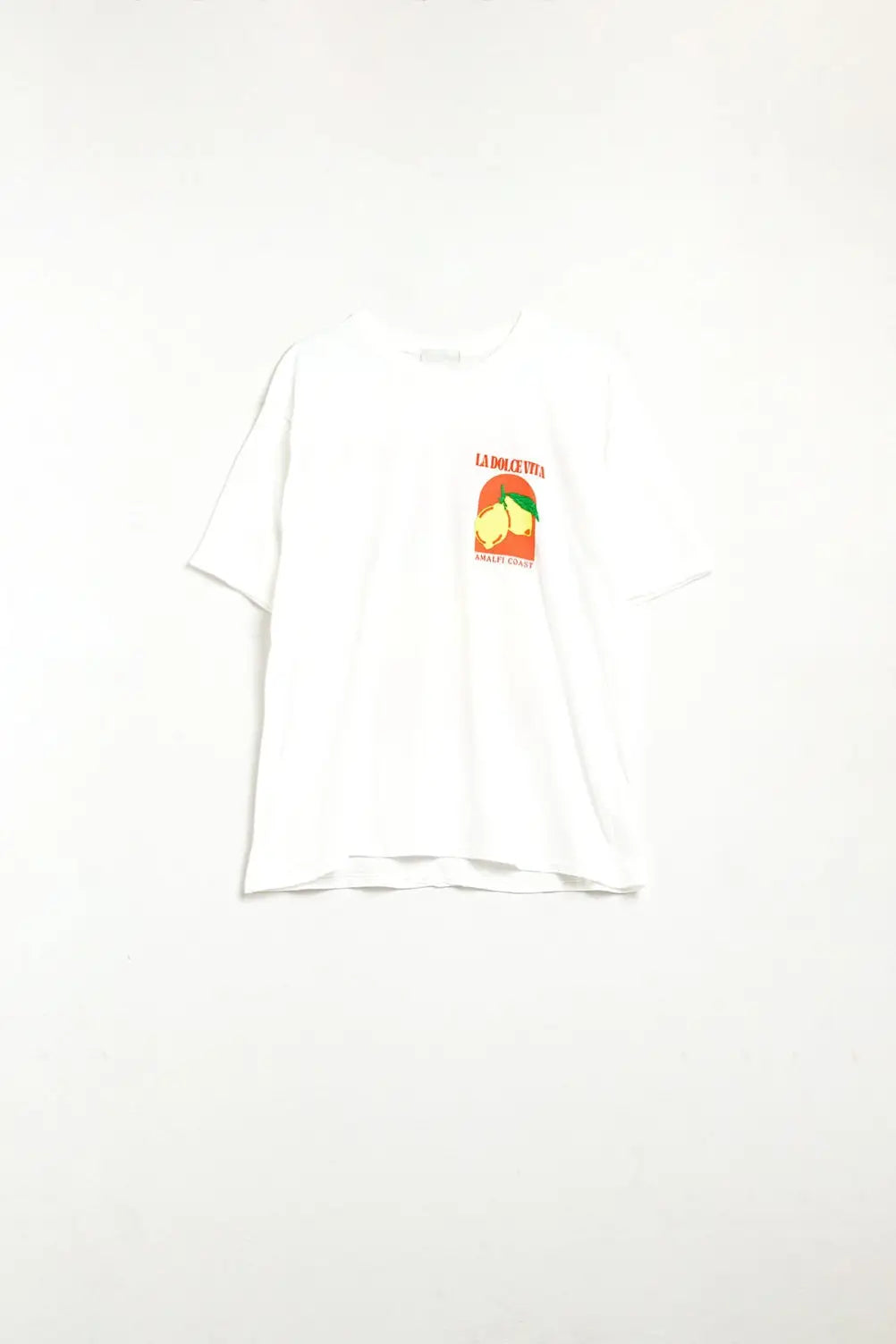 Relaxed Fit T-Shirt With La Dolce Vita Print in White - WHITE / ONE - T-Shirts