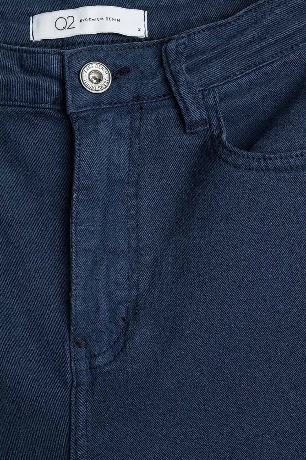 Straight leg Pants with cropped hem in navy - Colored Jeans
