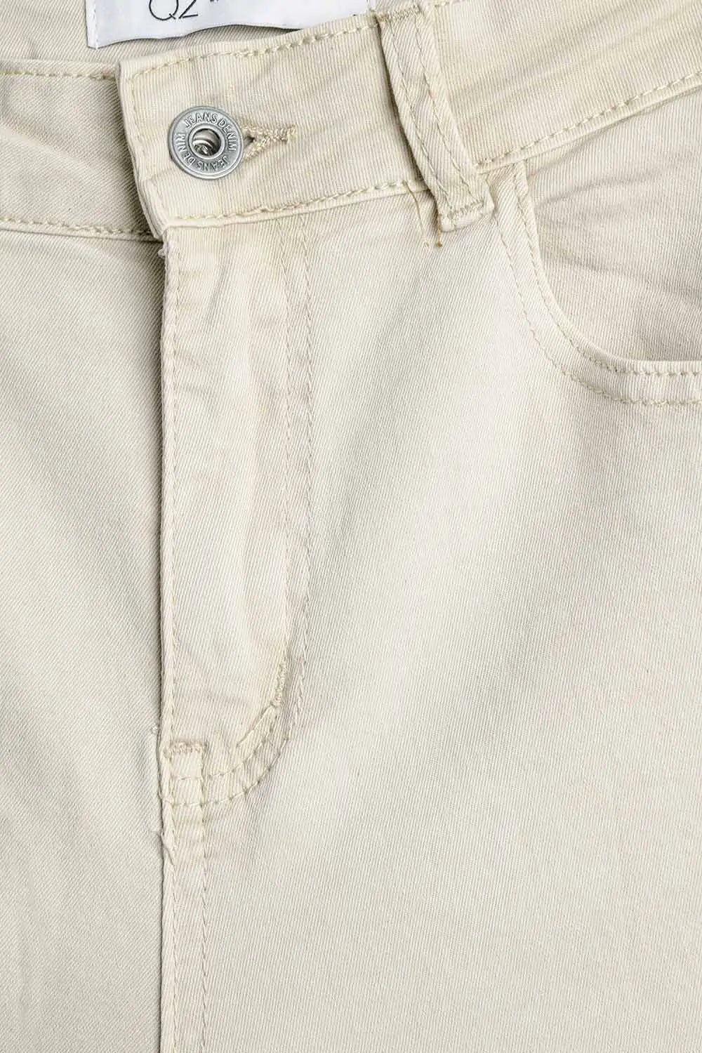 comfortable stretch jeans with barrel leg in beige - Colored Jeans