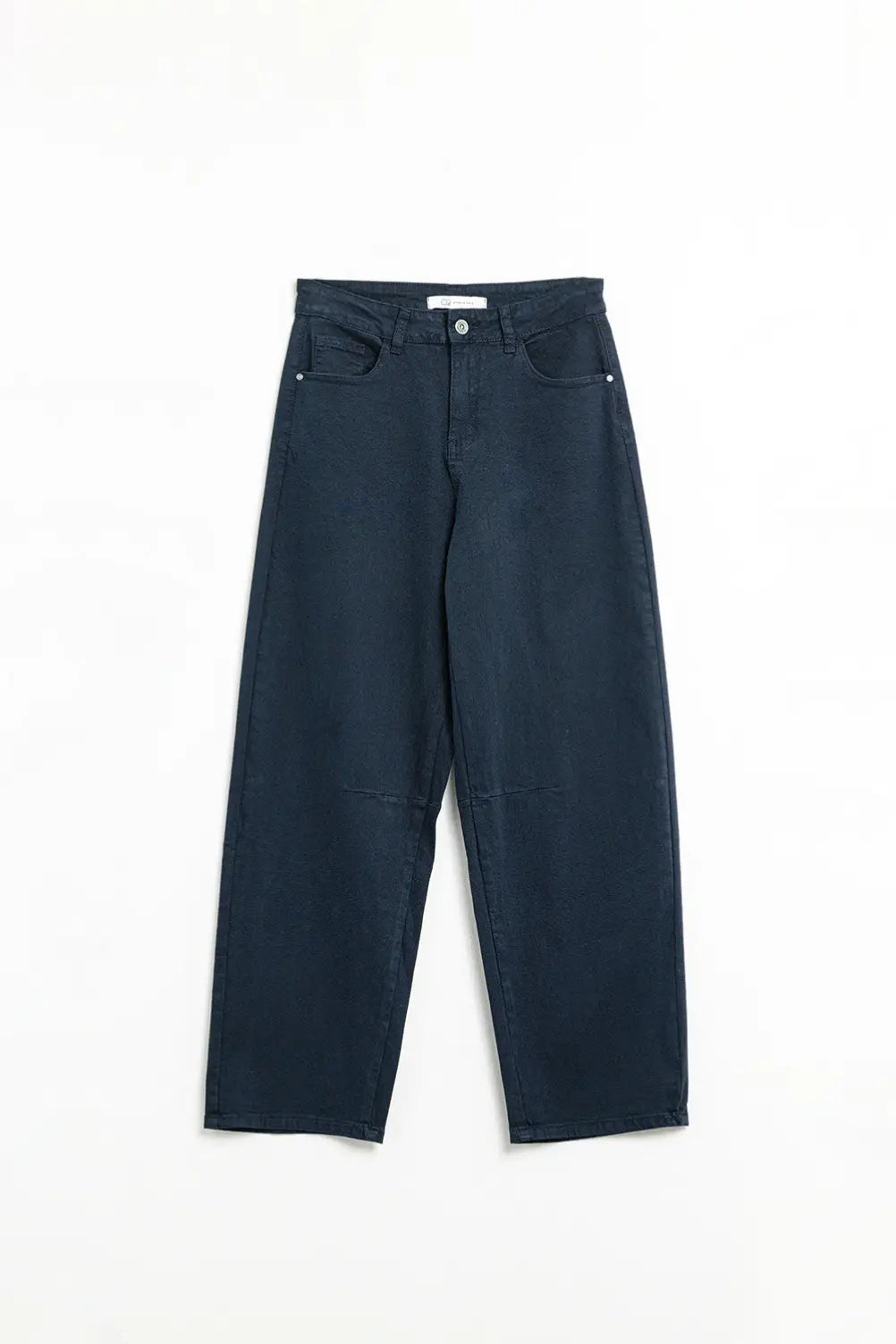 Comfortable stretch jeans with barrel leg in navy - Colored Jeans