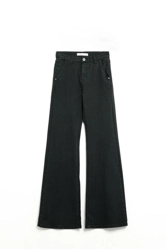 Comfy Stretcy Black Flared Pants - Pants