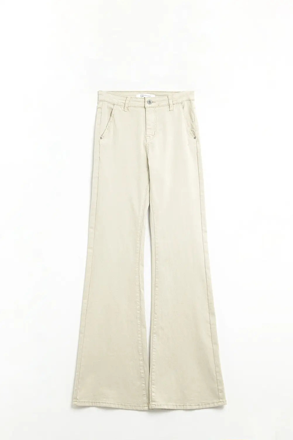 Comfy Stretcy Beige Flared Pants - Pants
