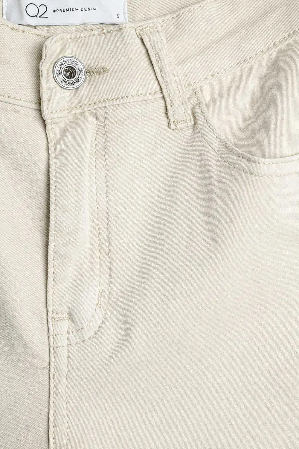 Beige Straight Pants wide leg - Colored Jeans