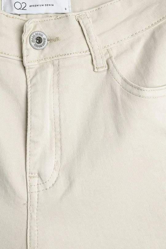 Beige Straight Pants wide leg - Colored Jeans