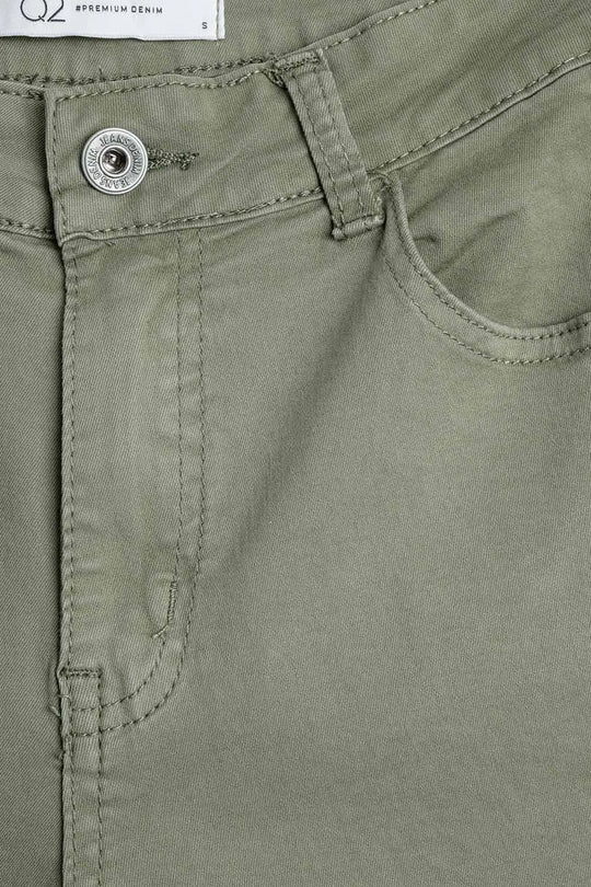 Green Straight Pants wide leg - Colored Jeans