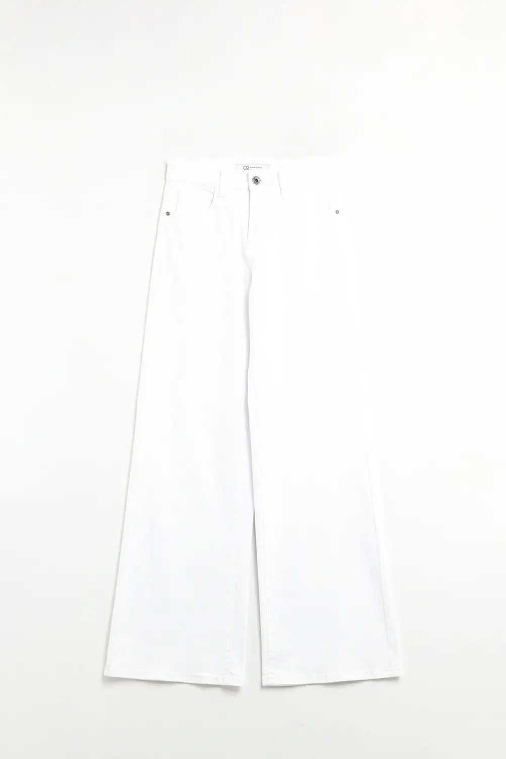White Straight Pants wide leg - Colored Jeans