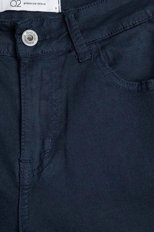 Dark blue Straight Pants wide leg - Colored Jeans