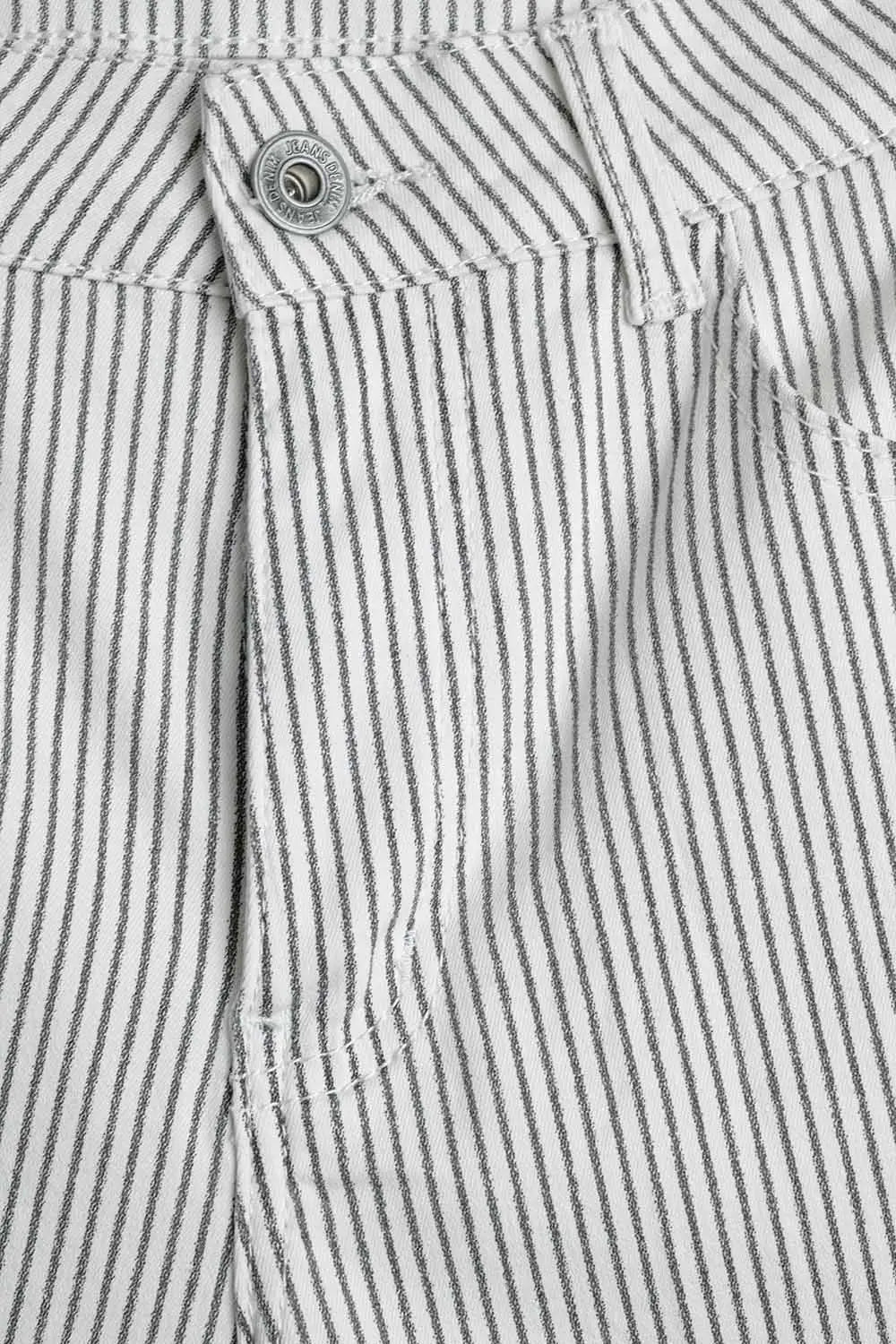Striped pants with a straight leg in a stretch fabric - Pants