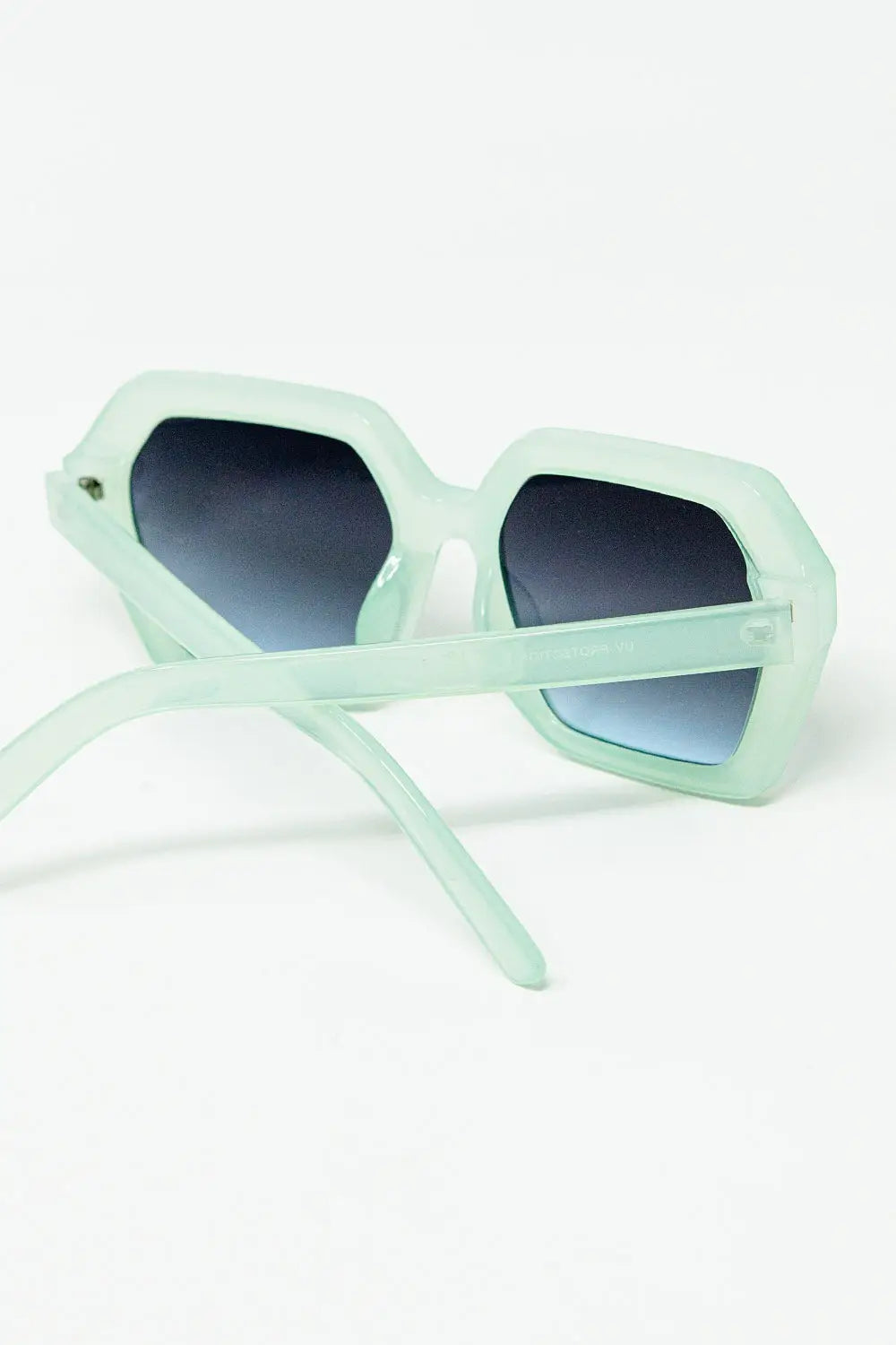 Squared green Aqua color Mirage Sunglasses - GREEN / ONE - Sunglasses