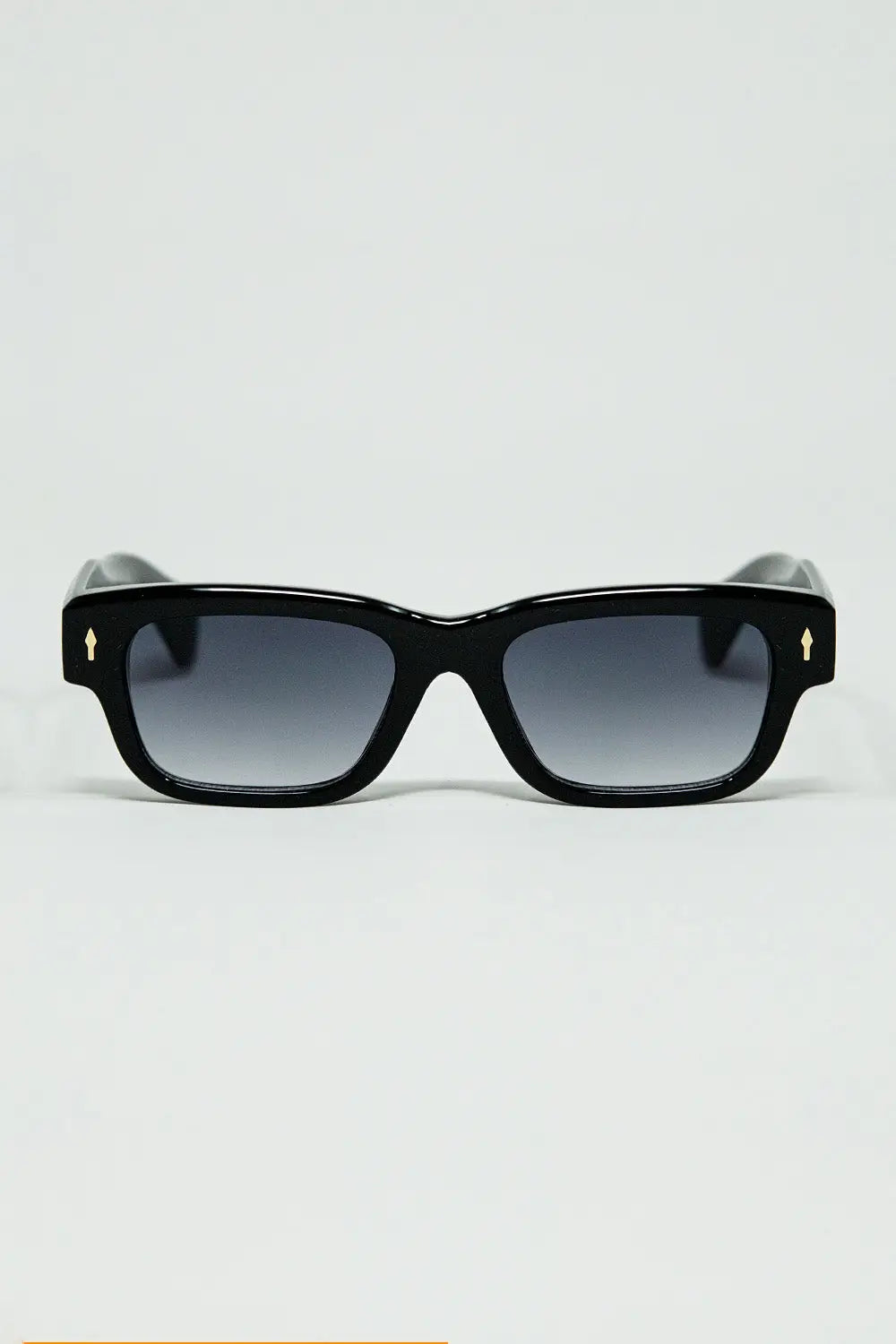 Black sunglasses with oval frame with gold detail - BLACK / ONE - Sunglasses