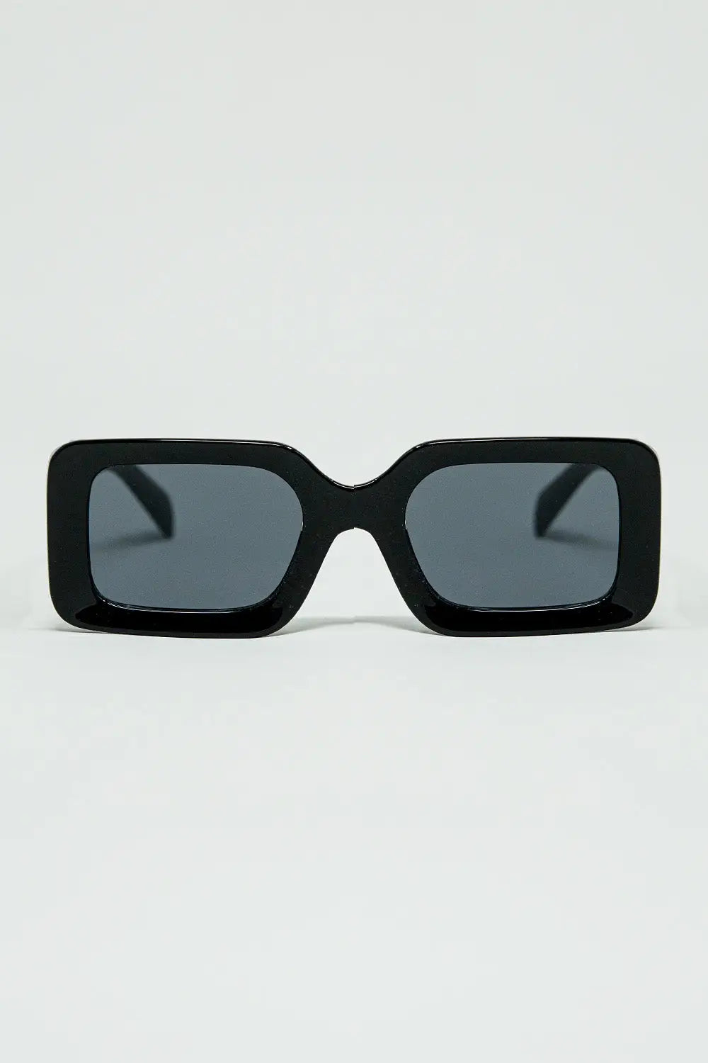 Black square sunglasses with detail on the side - BLACK / ONE - Sunglasses