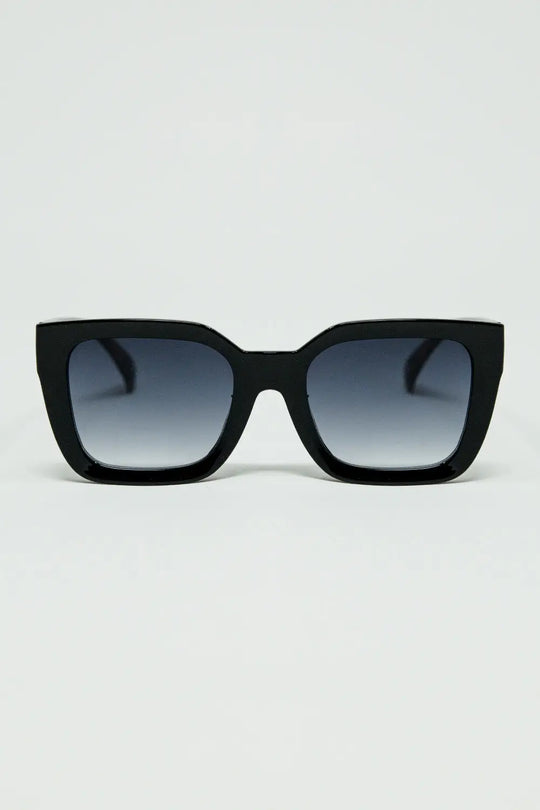 Square sunglasses with animal print on the side - BLACK / ONE - Sunglasses