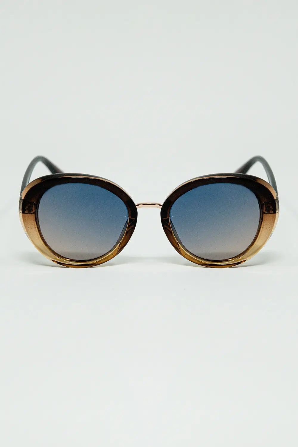 Golden Sunset Spot Oval Shaped Sunglasses - BROWN / ONE - Sunglasses