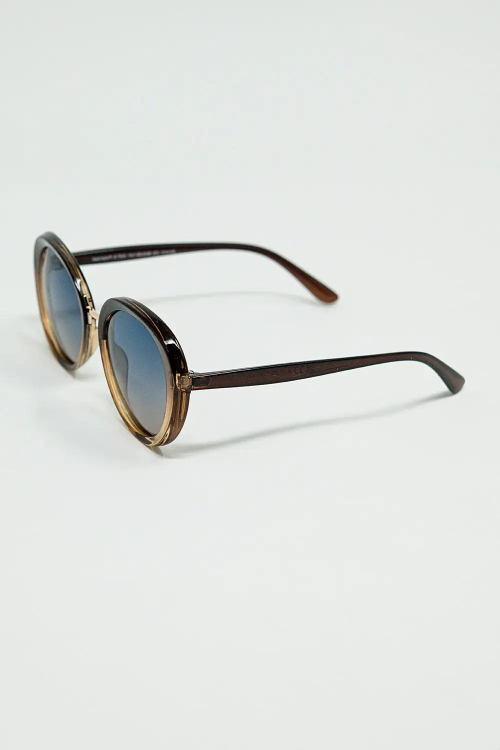 Golden Sunset Spot Oval Shaped Sunglasses - BROWN / ONE - Sunglasses
